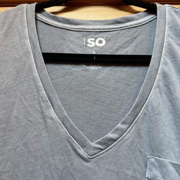 NWT SO Goods For Life Tank Top Womens Large Light Blue V-Neck Relaxed Athleisure - Picture 6 of 7